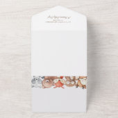 ウッドランドアニマルズベビーシャワー招待状 オールインワン招待状 (外側)