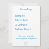 ウッドランドアニマルズベビーシャワー招待状 招待状 (裏面)