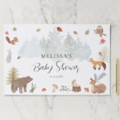 ウッドランドアニマルズベビーシャワー紙ランチョンマット ペーパーパッド (インサイチュ)