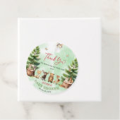 ウッドランドアニマルズベリー花赤ちゃんシャワー フェイバータグ (インサイチュ)