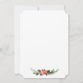 ウッドランドアニマルズホリデーグリーンベビーシャワー 招待状 (裏面)