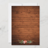 ウッドランドアニマルズホリデーベビーシャワーウッド金ゴールド 招待状 (裏面)