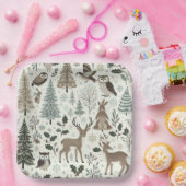 ウッドランドアニマルズホリデー紙プレート ペーパープレート (パーティー)