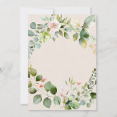 ウッドランドアニマルズボホガールベビーシャワー 招待状 (裏面)