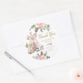 ウッドランドアニマルズボホトライバルベビーブシャワー誕生日 ラウンドシール (封筒)