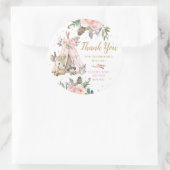 ウッドランドアニマルズボホトライバルベビーブシャワー誕生日 ラウンドシール (バッグ)