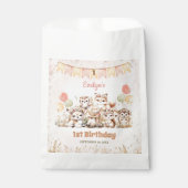 ウッドランドアニマルズボホパステルガール1st誕生日 フェイバーバッグ (正面)