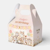 ウッドランドアニマルズボホパステルガール1st誕生日 フェイバーボックス (正面サイド)