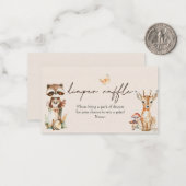 ウッドランドアニマルズボホベイビーシャワーおむつラッフル ノートカード (正面/裏面インサイチュ)