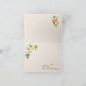 ウッドランドアニマルズボホベイビーシャワーサンキューカード サンキューカード (内部)