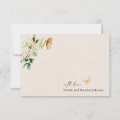 ウッドランドアニマルズボホベイビーシャワーサンキューカード サンキューカード (裏面)