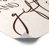 ウッドランドアニマルズボホベイビーシャワー書贈答用サイン ポスター (角)