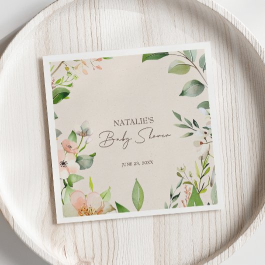 ウッドランドアニマルズボホベイビーシャワー スタンダードカクテルナプキン