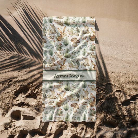 ウッドランドアニマルズボーイカラー ビーチタオル