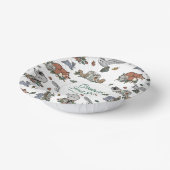 ウッドランドアニマルズボーイズブックをテーマにした誕生日 ペーパーボウル (傾斜あり)