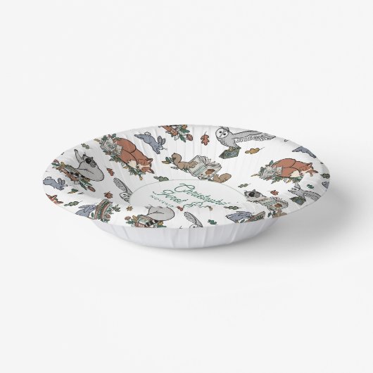 ウッドランドアニマルズボーイズブックをテーマにした誕生日 ペーパーボウル (傾斜あり)