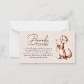 ウッドランドアニマルズボーホーブック赤ちゃんシャワー ノートカード (正面)