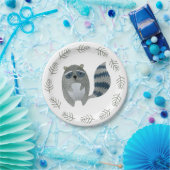 ウッドランドアニマルズラクーン紙プレート ペーパープレート (パーティー)