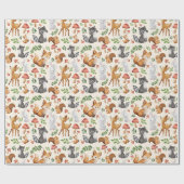 ウッドランドアニマルズラッピング紙 ラッピングペーパー (フラット)