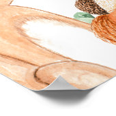 ウッドランドアニマルズワイルドワンファースト誕生日へようこそ ポスター (角)