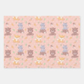 ウッドランドアニマルズ秋 ラッピングペーパーシート (正面3)