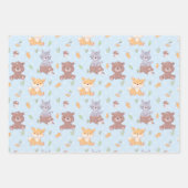 ウッドランドアニマルズ秋 ラッピングペーパーシート (正面3)