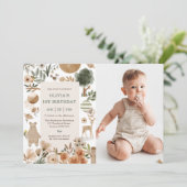 ウッドランドアニマルズ1st誕生日パーティー 招待状 (スタンド正面)