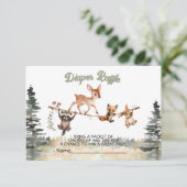 ウッドランドアニマルズ クローゼットライン フォレスト おむつくじ引き 招待状 (スタンド正面)