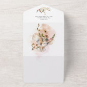 ウッドランドアニマルズ パンプキン オータム フローラル ベイビーシャワー オールインワン招待状 (外側)