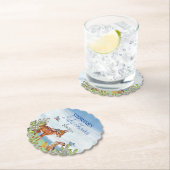 ウッドランドアニマルディアバニーアヒルかわいい赤ちゃんシャワー ペーパーコースター (インサイチュ)