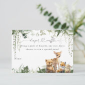 ウッドランドアニマルニュートラルベビーシャワーオムツ エンクロージャーカード (スタンド正面)