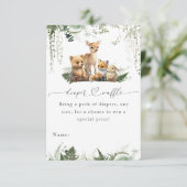 ウッドランドアニマルニュートラルベビーシャワーオムツ エンクロージャーカード (スタンド正面)