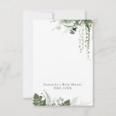 ウッドランドアニマルニュートラルベビーシャワーオムツ サンキューカード (裏面)