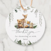 ウッドランドアニマルニュートラルベビーシャワーオムツ フェイバータグ (正面)