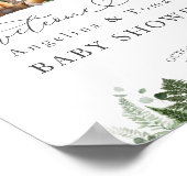 ウッドランドアニマルニュートラル赤ちゃんシャワーへようこそ ポスター (角)