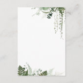 ウッドランドアニマルニュートラル赤ちゃんシャワーブック エンクロージャーカード (裏面)