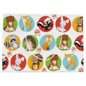 ウッドランドアニマルパーティー大抱き枕 ラージペーパーバッグ (裏面)