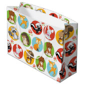 ウッドランドアニマルパーティー大抱き枕 ラージペーパーバッグ (裏面アングル)