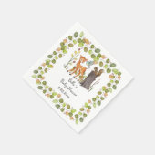 ウッドランドアニマルフォレストフレンズ紙ナプキンス スタンダードカクテルナプキン (角)