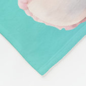 ウッドランドアニマルフレンズウォーターカラー誕生詳細 フリースブランケット (角)