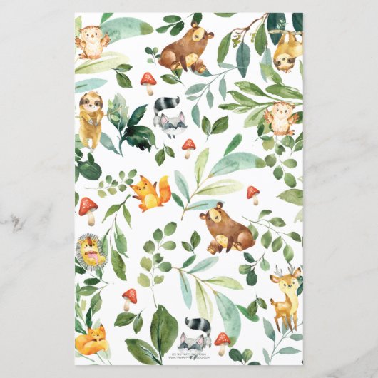 ウッドランドアニマルベイビープレディクション&アドバイスシャワー (裏面)