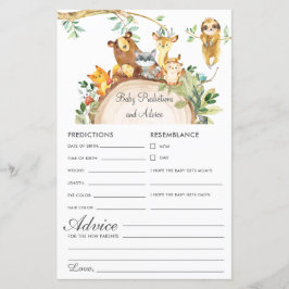 ウッドランドアニマルベイビープレディクション＆アドバイスシャワー