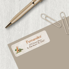 ウッドランドアニマル差出人住所ラベル ラベル