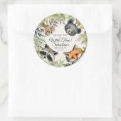 ウッドランドアニマル誕生日サンキューユナイテッド ラウンドシール (バッグ)