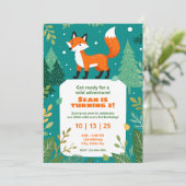 ウッドランドアニマル誕生日招待状 子供へ 招待状 (スタンド正面)