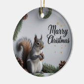 ウッドランドアニマル クリスマス セラミック サークル オーナメント (左)