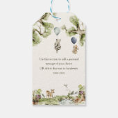 ウッドランドアニマル ベイビーシャワー サンクス フェイバーズ ギフトタグ (裏面)