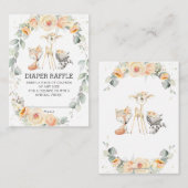 ウッドランドイエローフローラグリーンおむつラッフル エンクロージャーカード (正面/裏面)