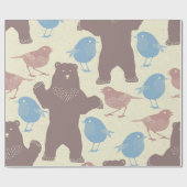 ウッドランドウィムシー春ラッピング紙 ラッピングペーパー (フラット)