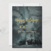 ウッドランドウィンタージンルミングル金ゴールドホリデーパーティー 招待状 (裏面)